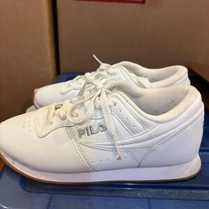 Fila White Lace-Up Sneakers